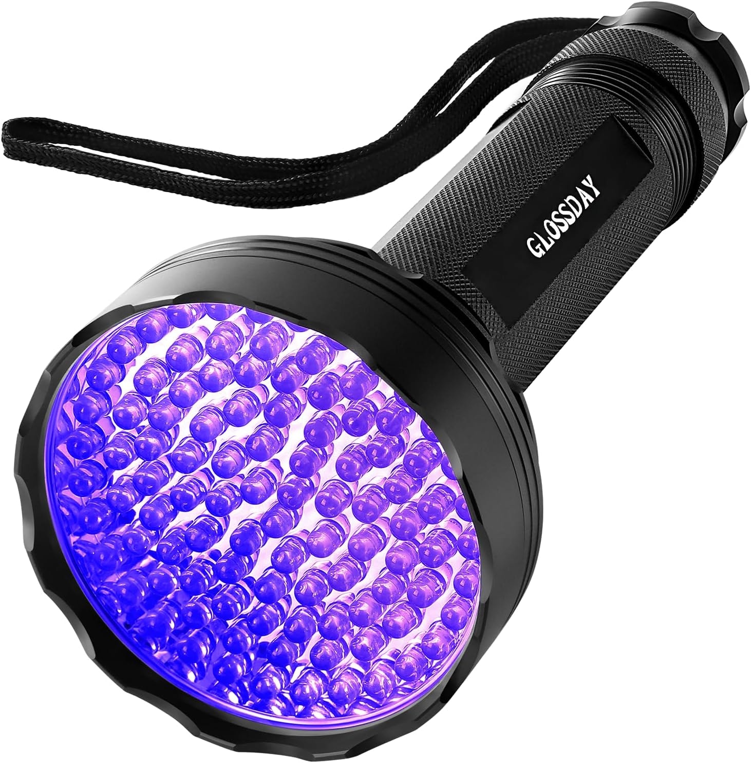 GLOSSDAY UV Blacklight Flashlight 100 LED Scorpion Finder
